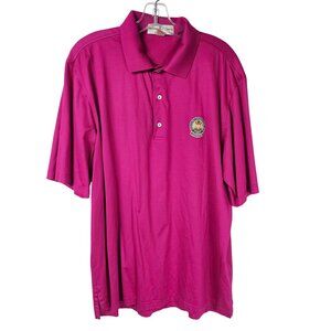 VTG Fairway & Green PGA Golf Polo Shirt L Pink Cotton Embroidered Sporty Preppy